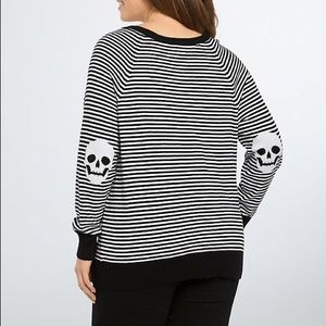 Striped skull sweater